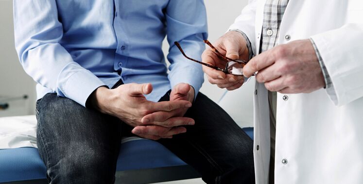 Diagnosis of prostatitis by a doctor